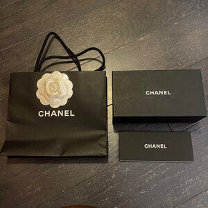 Chanel black white empty sunglass box storage decoration Gift Box size small
